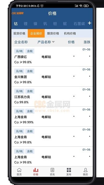 cbc金属网官方版截图2