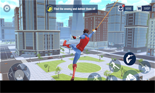 绳索蜘蛛英雄格斗(Super Spider Rope Vegas 3D)手机版截图1